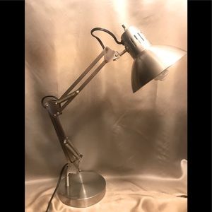 Hextra Brushed Nickel or StaInless Steel  Adjustable Table Lamp w/ Dome …
